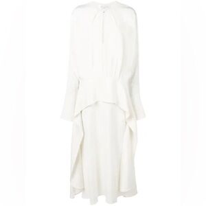 Victoria Beckham drape wrap ivory dress